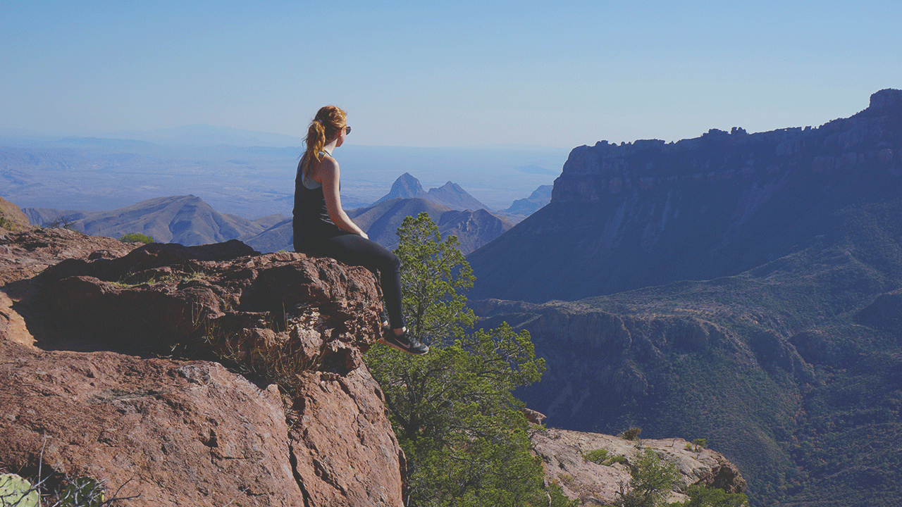 allison enjoying view at big bend