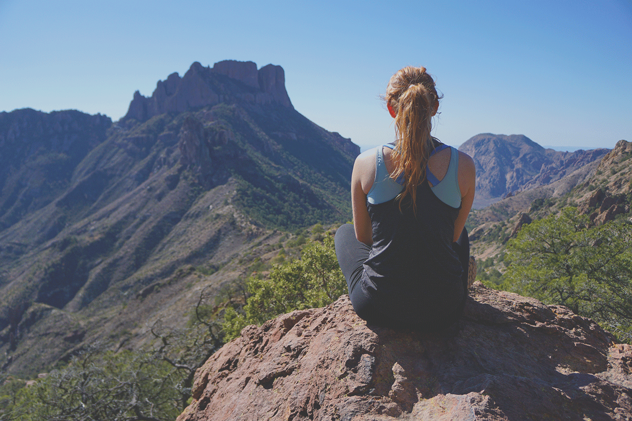 allison enjoying view at big bend